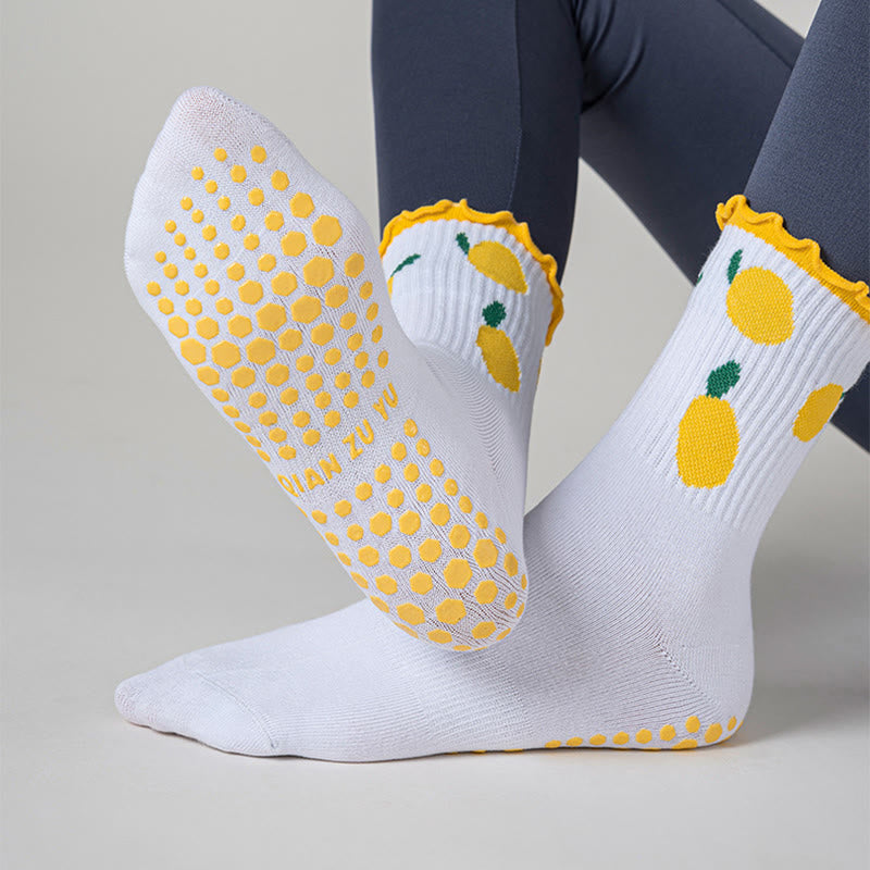 Plusock Cherry Lemon Yoga Socks(3 Pairs) - image 7