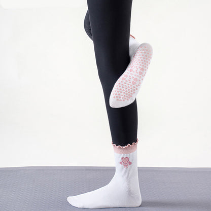 Plusock Strawberry Cherry Heart Yoga Socks(3 Pairs) - image 1