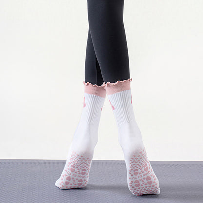 Plusock Strawberry Cherry Heart Yoga Socks(3 Pairs) - image 3