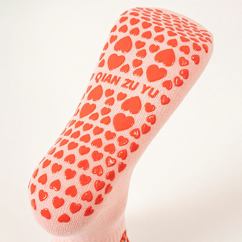 Plusock Strawberry Cherry Heart Yoga Socks(3 Pairs) - image 12