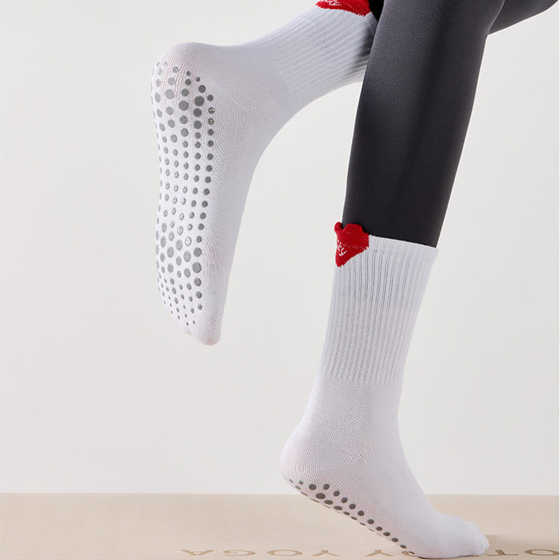 Plusock Lucky Heart Yoga Socks(4 Pairs) - image 4