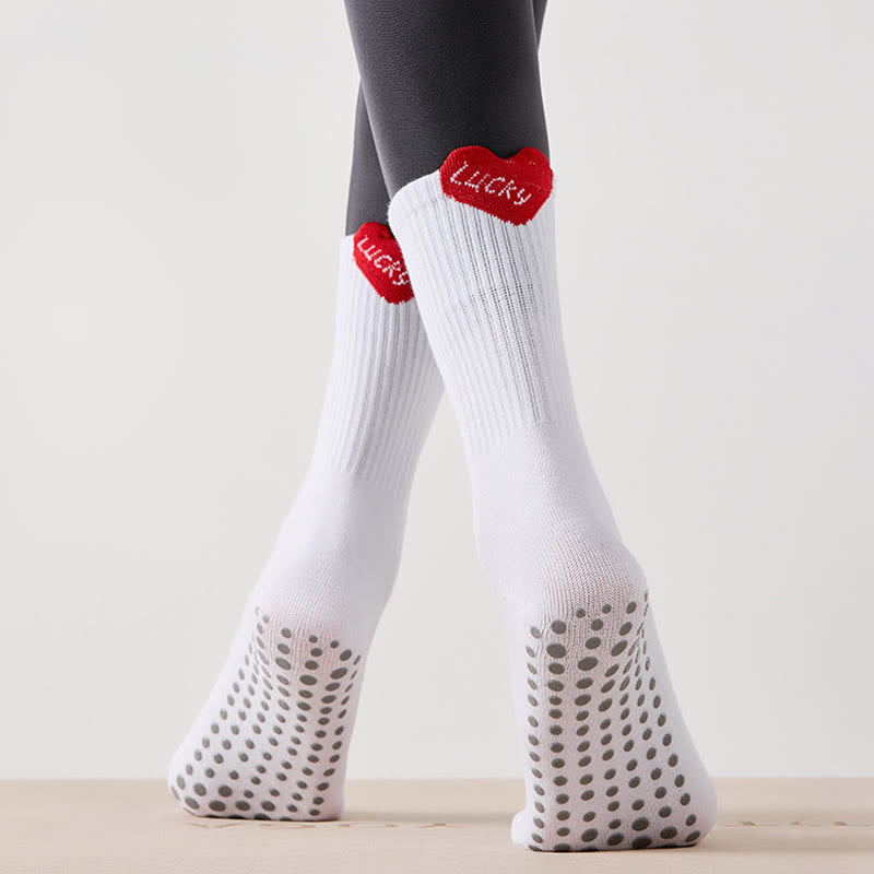 Plusock Lucky Heart Yoga Socks(4 Pairs) - image 1