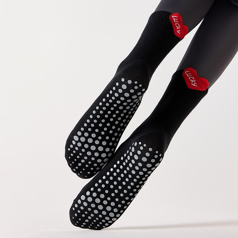 Plusock Lucky Heart Yoga Socks(4 Pairs) - image 6