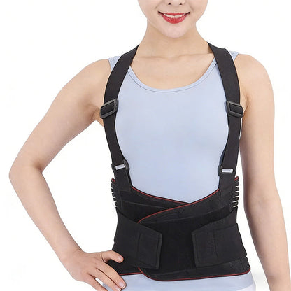 Plusock Plus Size Double Tension Straps Waist Brace - Black - 3XL - image 0