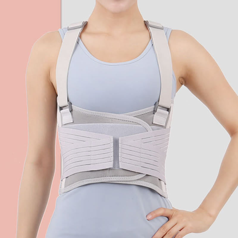 Plusock Plus Size Double Tension Straps Waist Brace - Grey - 3XL - image 3