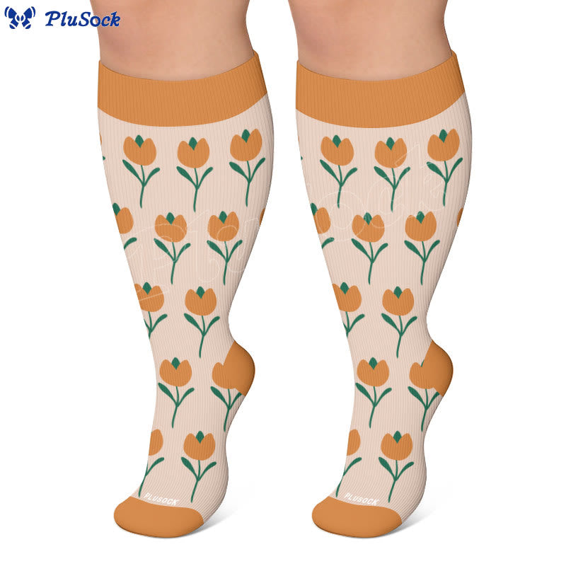 Plusock Plus Size Vintage Inspired Compression Socks - image 2