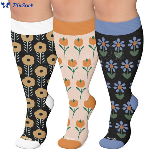 Plusock Plus Size Vintage Inspired Compression Socks - image 0