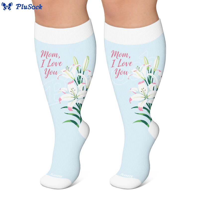Plusock Plus Size Mother's Day Floral Compression Socks - image 4