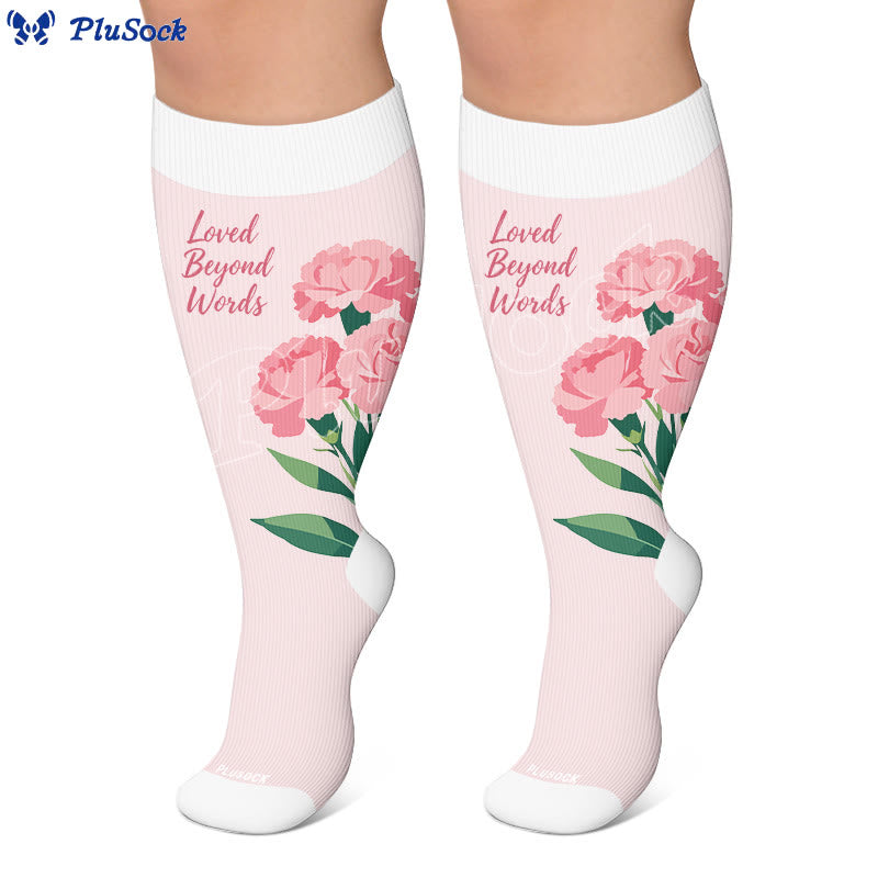Plusock Plus Size Mother's Day Floral Compression Socks - image 2