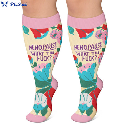 Plusock Plus Size Cheerful Doodles Compression Socks - image 3