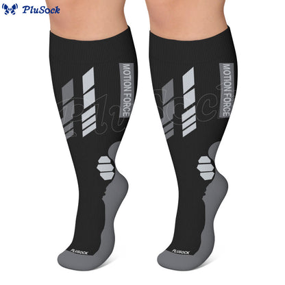Plusock Plus Size Geometric Sport Compression Socks - image 3