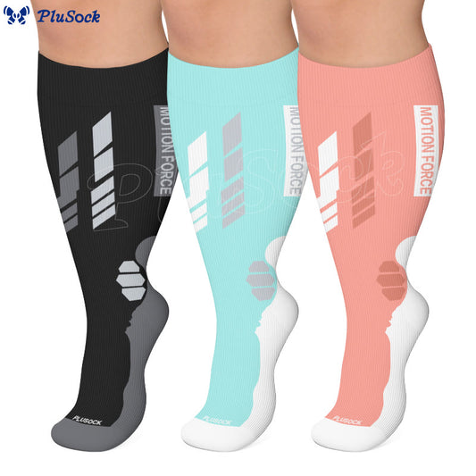 Plusock Plus Size Geometric Sport Compression Socks - image 0