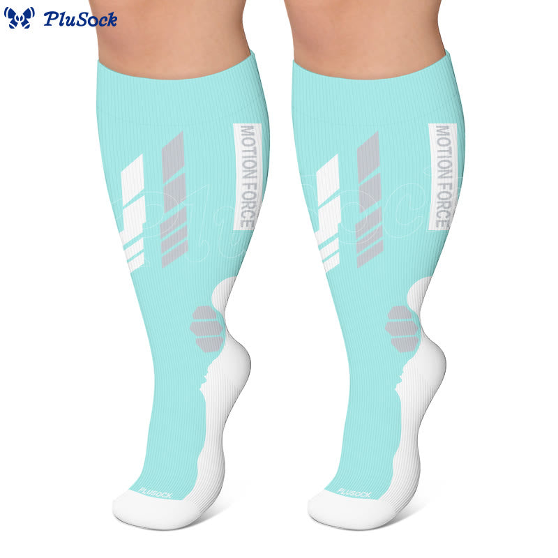 Plusock Plus Size Geometric Sport Compression Socks - image 2