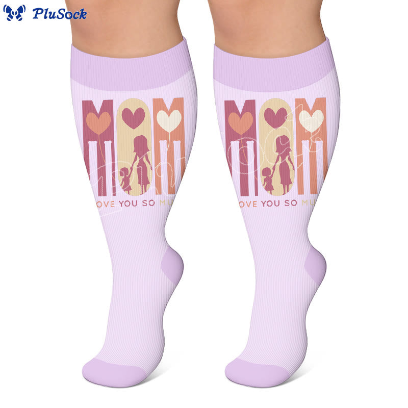 Plusock Plus Size Mother's Printed Compression Socks - image 4