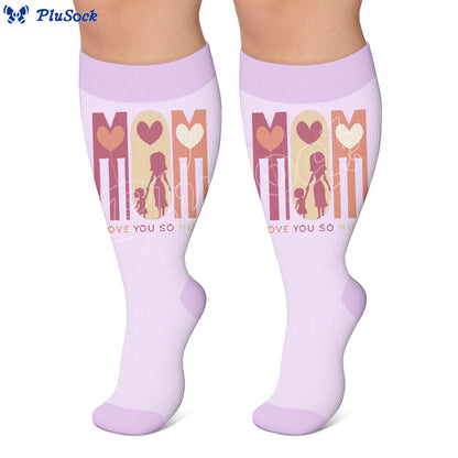 Plusock Plus Size Mother's Printed Compression Socks - image 4