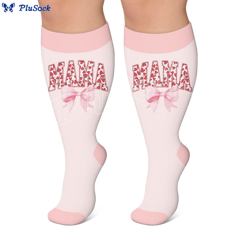 Plusock Plus Size Mother's Printed Compression Socks - image 2