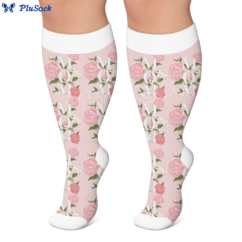Plusock Plus Size Mother's Printed Compression Socks - image 3