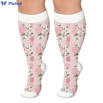 Plusock Plus Size Mother's Printed Compression Socks - image 3