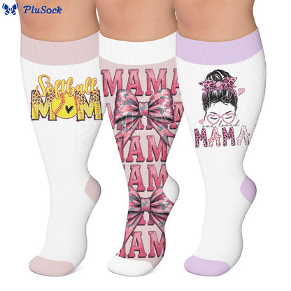 Plusock Plus Size Holiday Print Compression Socks - image 0