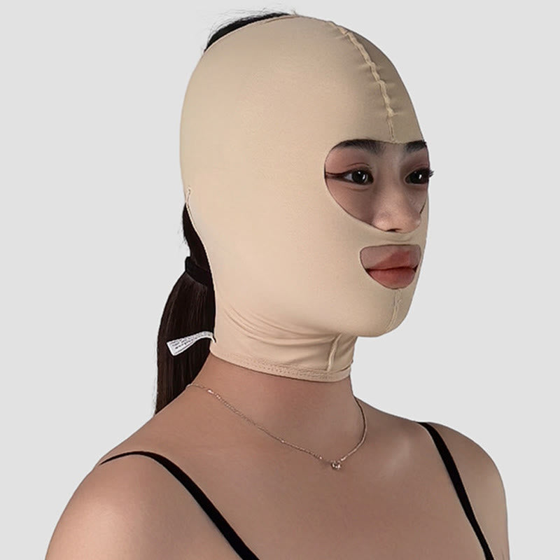 Plusock Post Surgery Facelift Velcro Face Mask - Nude - S - image 2