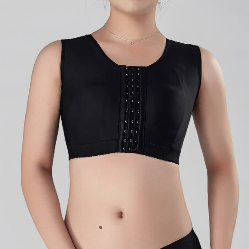 Plusock Post Surgery Front Hook Compression Vest - Black - XS - image 3