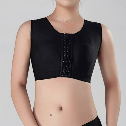 Plusock Post Surgery Front Hook Compression Vest - Black - XS - image 3