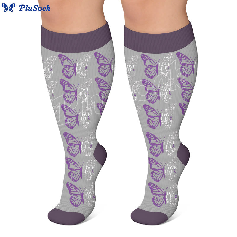 Plusock Plus Size Amnesia Print Compression Socks - image 2