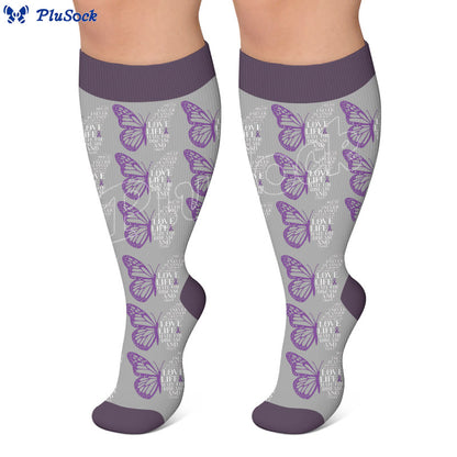 Plusock Plus Size Amnesia Print Compression Socks - image 2
