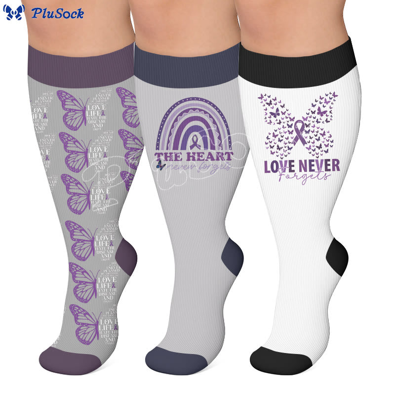 Plusock Plus Size Amnesia Print Compression Socks - image 0