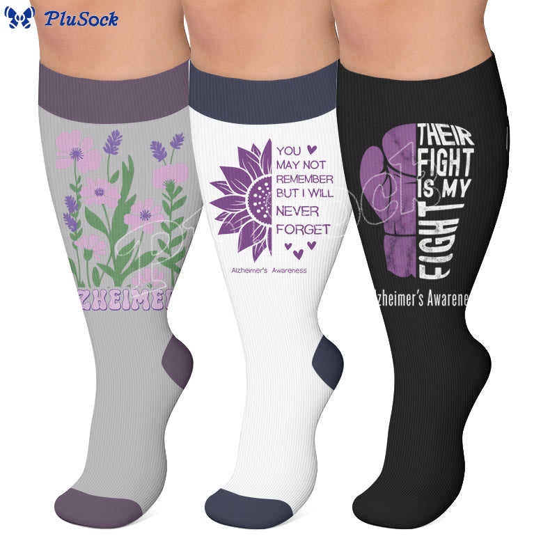 Plusock Plus Size Disoriented Print Compression Socks - image 0