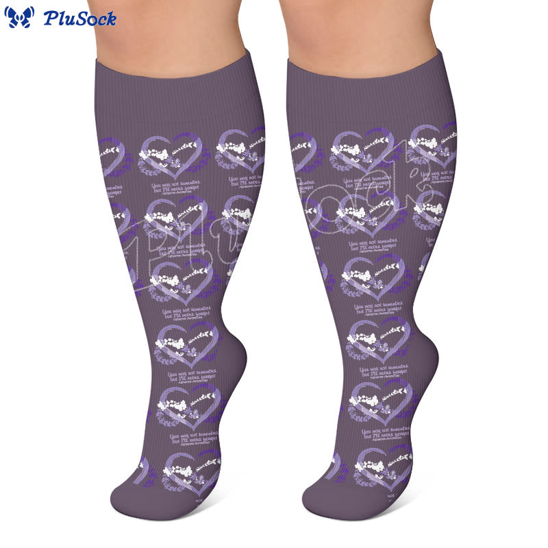 Plusock Plus Size Communication Disorder Printed Compression Socks - image 2