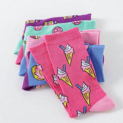 Plusock Candy Donuts Quarter Socks(5 Pairs) - image 4
