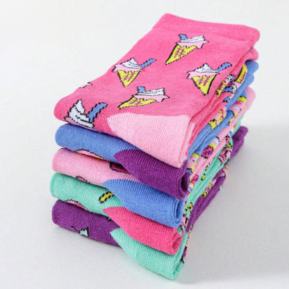 Plusock Candy Donuts Quarter Socks(5 Pairs) - image 2