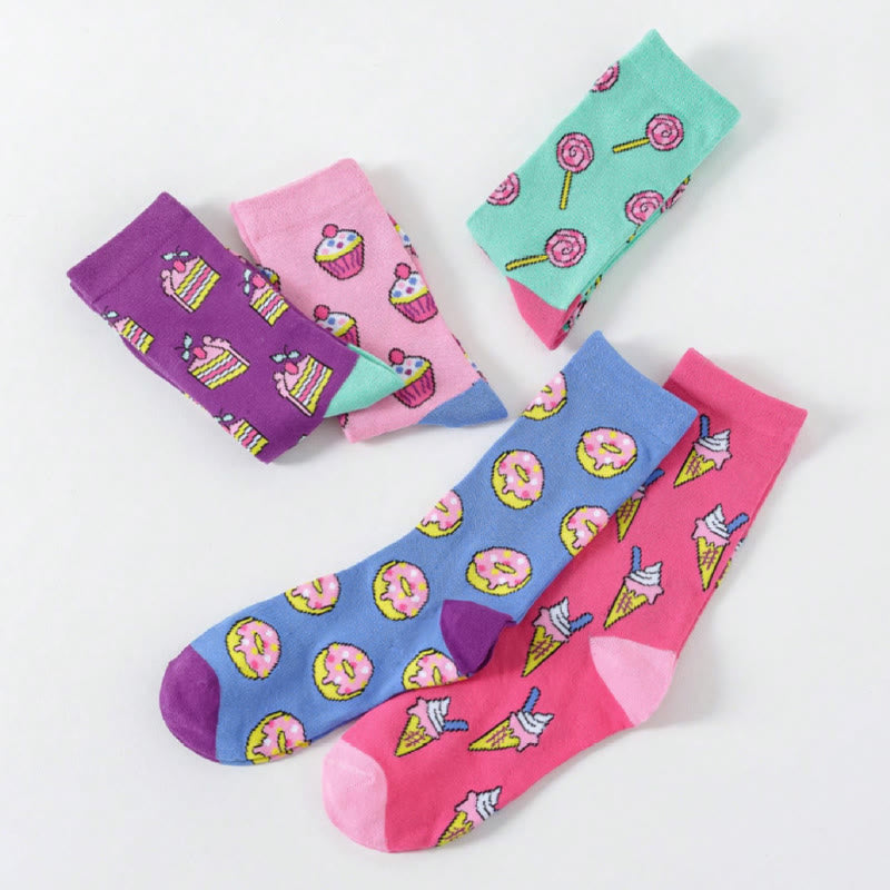 Plusock Candy Donuts Quarter Socks(5 Pairs) - image 3