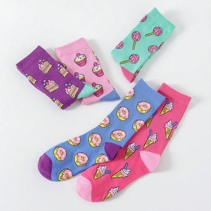 Plusock Candy Donuts Quarter Socks(5 Pairs) - image 3