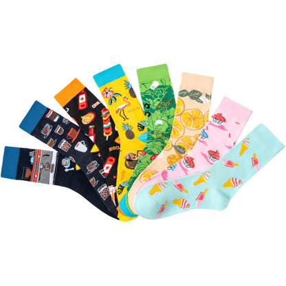 Plusock Ice Cream Fruit Quarter Socks(4 Pairs) - Multicolor - EU39-46(US6-12) - image 1