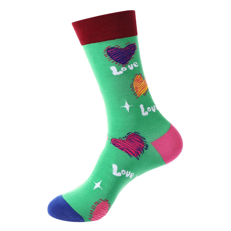 Plusock Love Heart Pattern Quarter Socks(5 Pairs) - image 6