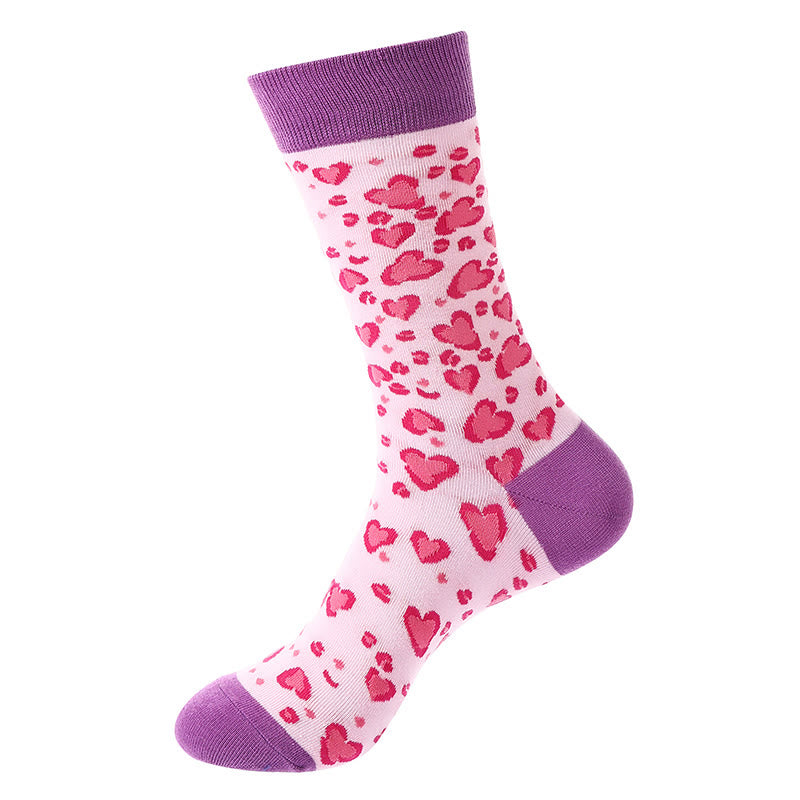 Plusock Love Heart Pattern Quarter Socks(5 Pairs) - image 9