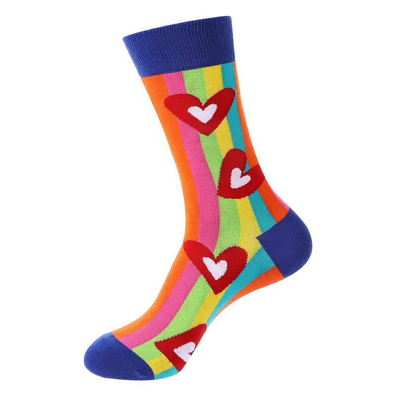 Plusock Love Heart Pattern Quarter Socks(5 Pairs) - image 8