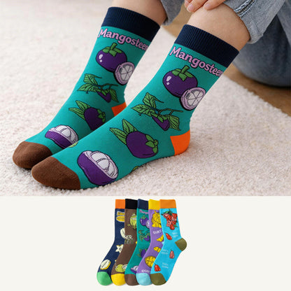 Plusock Tropical Fruits Quarter Socks(5 Pairs) - image 0