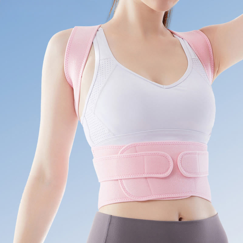Plusock Lightweight Adjustable Posture Corrector Shoulder Brace - Pink - 3XL - image 5