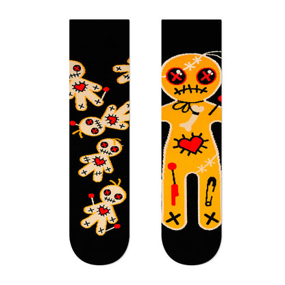 Plusock Creative Mismatched Skull Quarter Socks(4 Pairs) - image 6