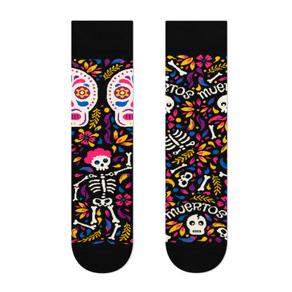 Plusock Creative Mismatched Skull Quarter Socks(4 Pairs) - image 8