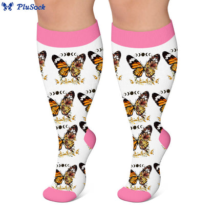 Plusock Plus Size Flag Butterfly Compression Socks - image 4