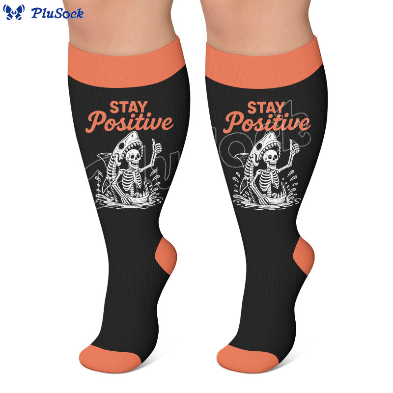 Plusock Plus Size Beach Print Compression Socks - image 4