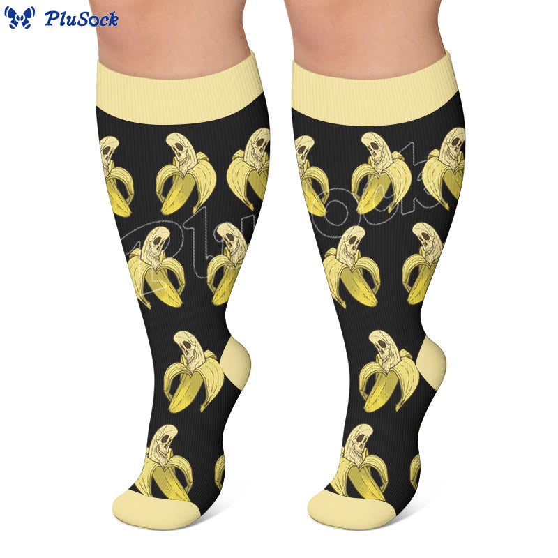 Plusock Plus Size Floral Print Compression Socks - image 3