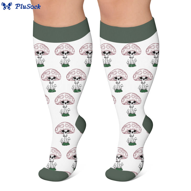 Plusock Plus Size Floral Print Compression Socks - image 2