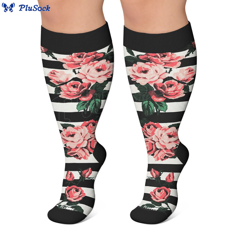 Plusock Plus Size Mushroom Pinecone Compression Socks - image 2