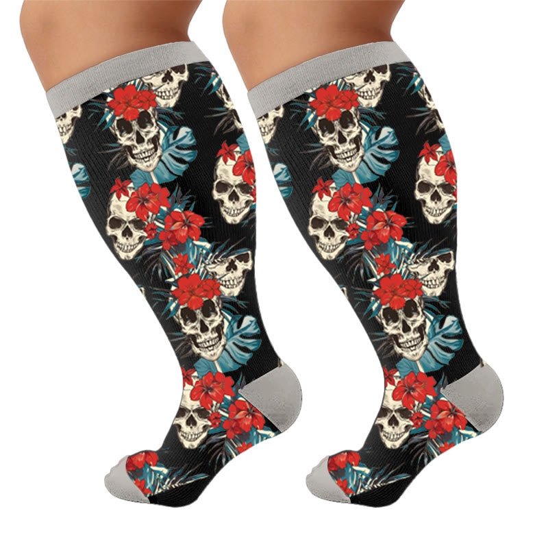 Plusock Plus Size Skull Compression Socks - Unique(1 Pair) - 4XL - image 9
