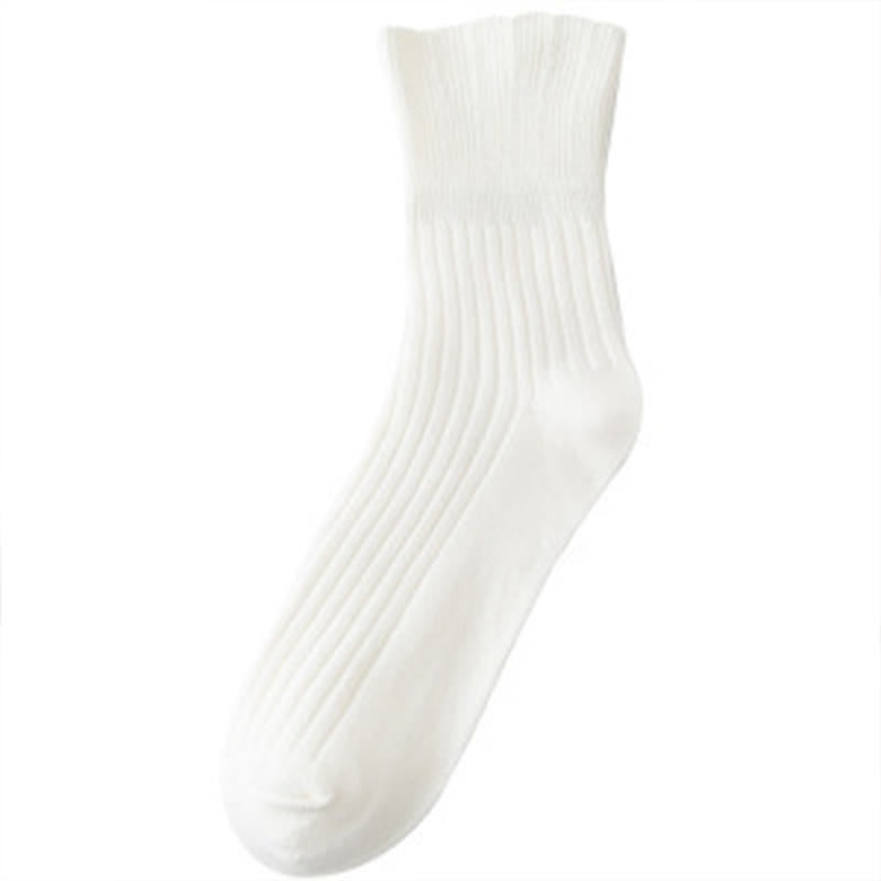 Plusock High Elasticity Sleep Socks(8 Pairs) - White - EU36-39(US3-6) - image 7